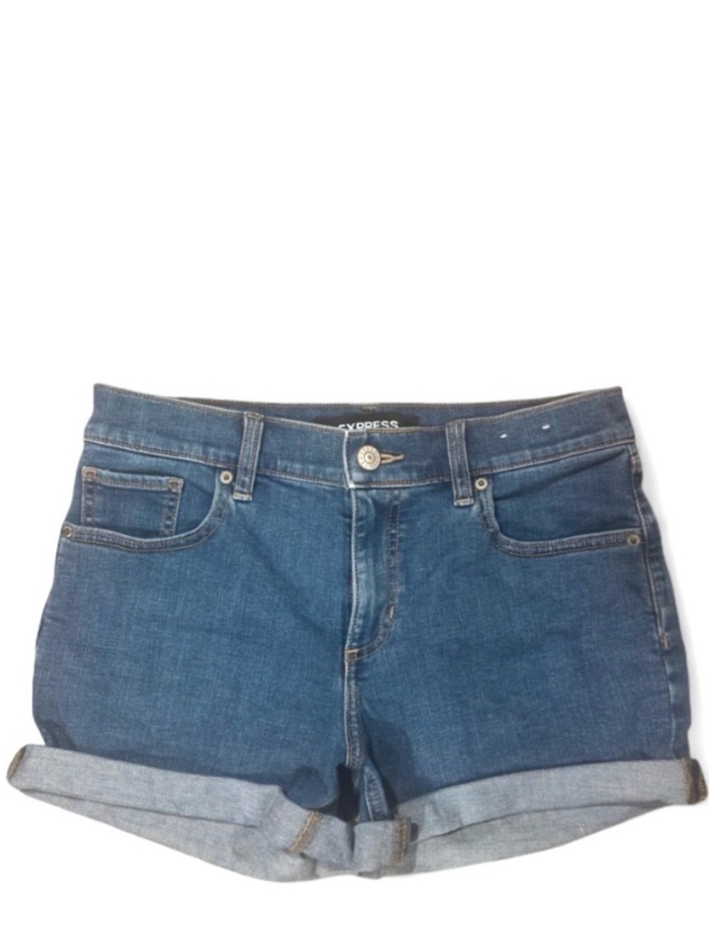 Women’s Mid Rise Cuffed Denim Shorts Size 4